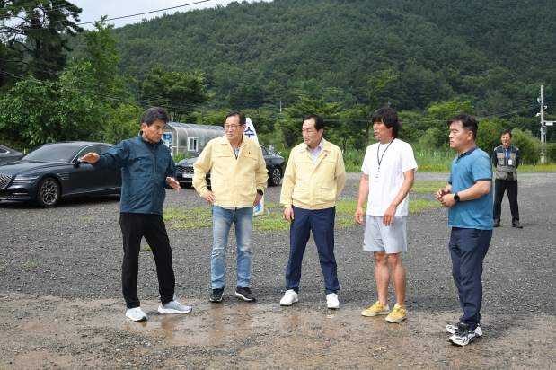 집중호우에 따른 위험지구 현장점검