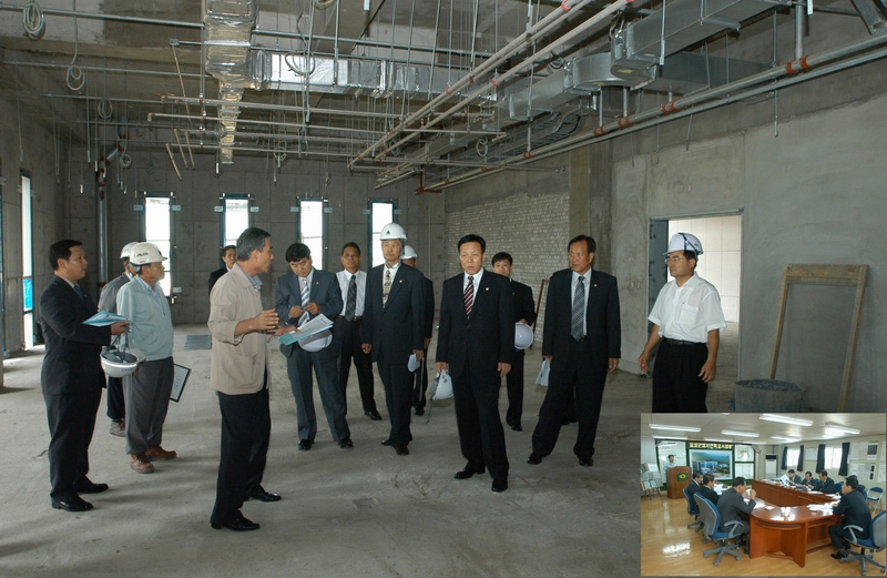 달성군청사 신축현장 방문 점검 (8. 26. 논공 금포리)