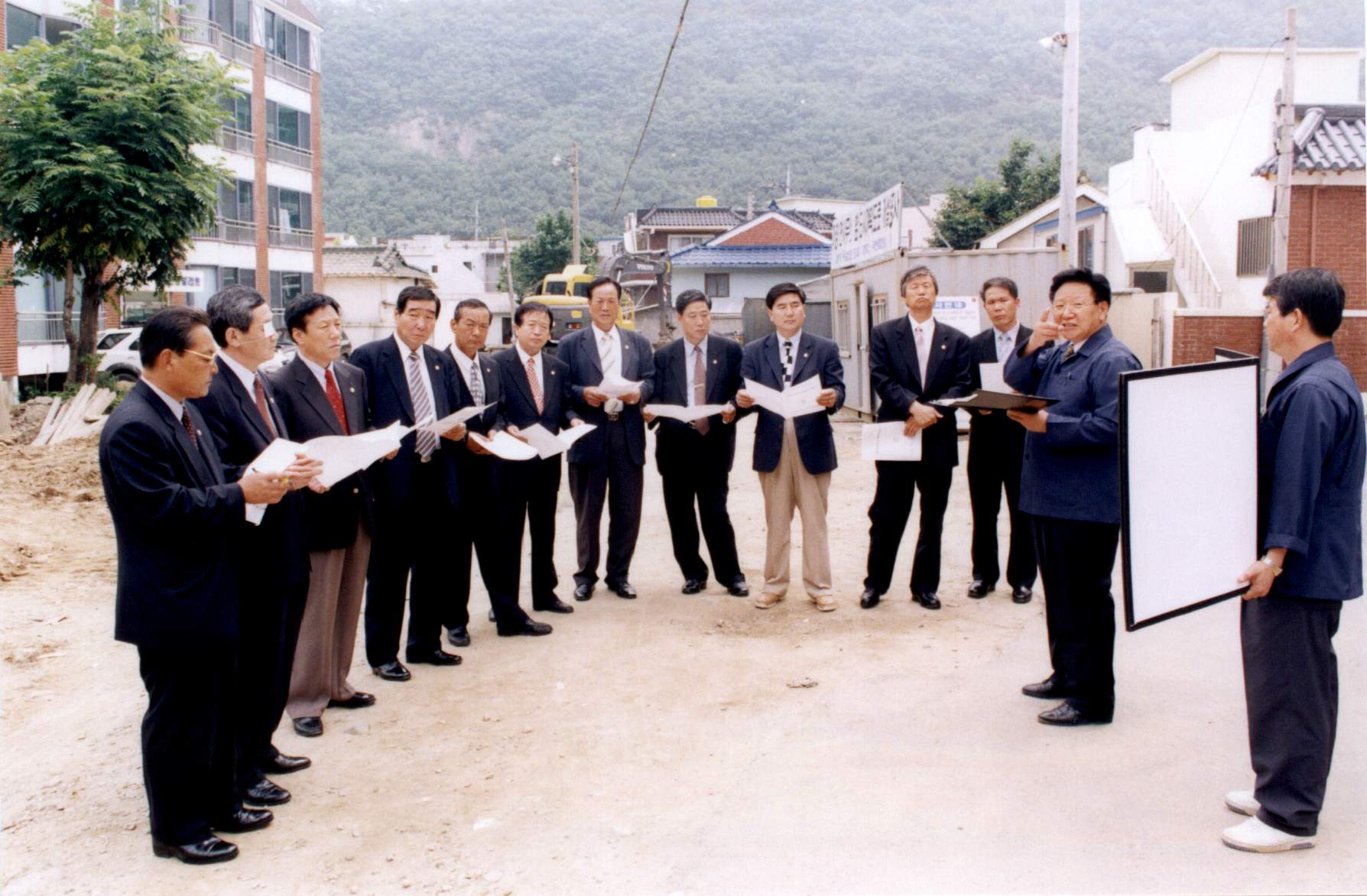 가창면 면사무소옆 도시계획도로 개설공사 현장확인(2003.6.18)